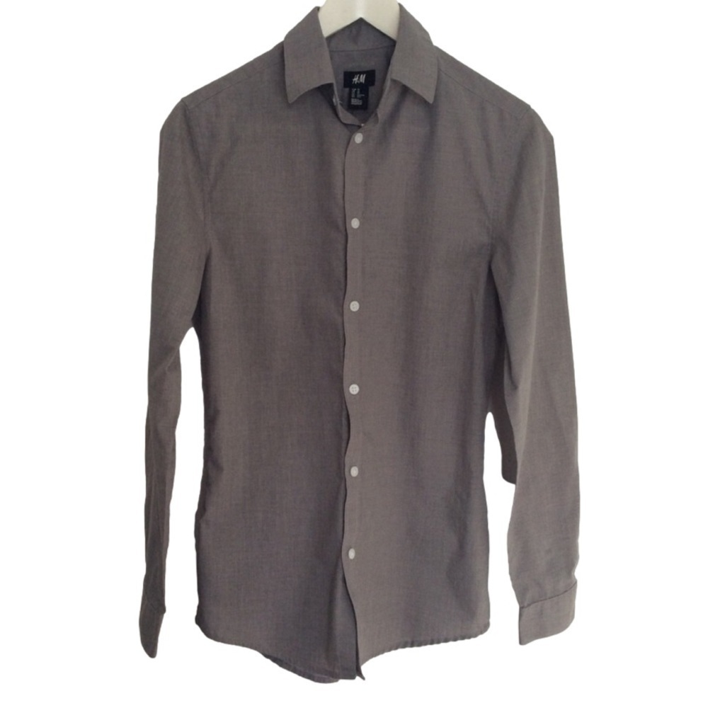 Men’s Grey Dress Shirt H&M Size XS